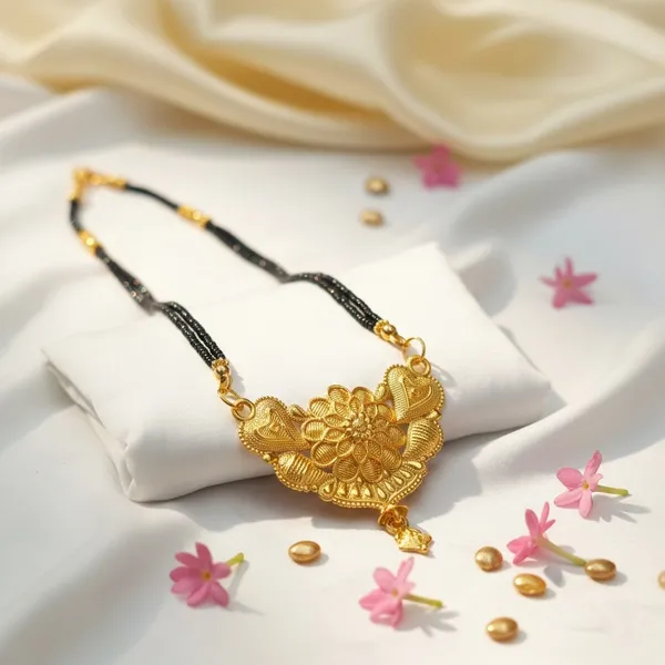 Traditional_gold-tone_mangalsutra_featuring_a_detailed_floral_pendant