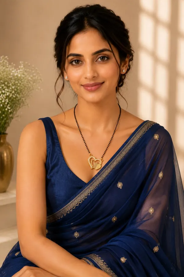 Elegant_gold-tone_mangalsutra_with_twin_black_bead_chains_and_a_sparkling_heart-shaped_pendant