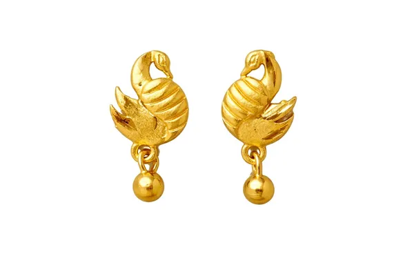 Gold_Tone_Swan_Motif_Stud_Earrings