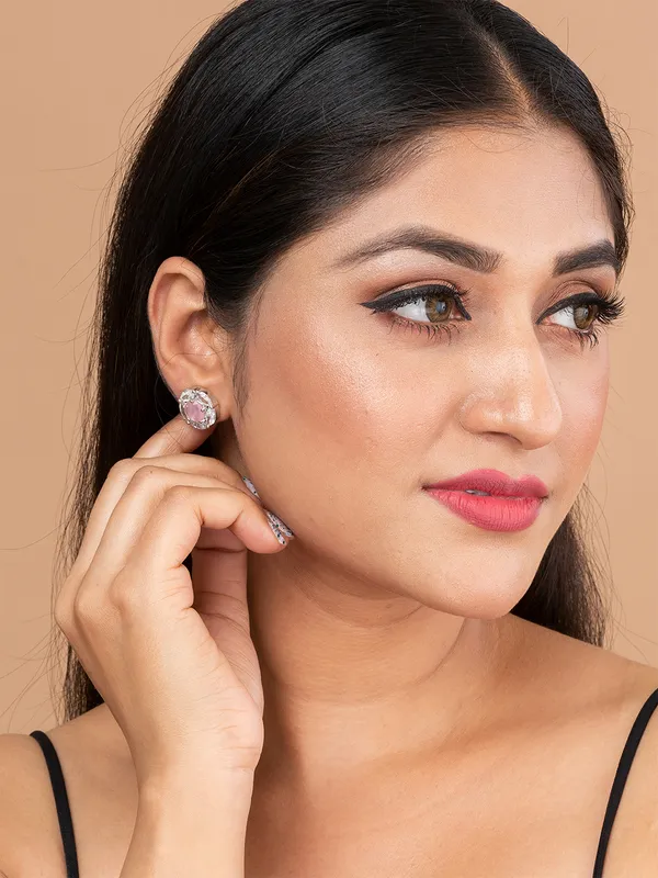 Pink_&_White_Circular_Studs