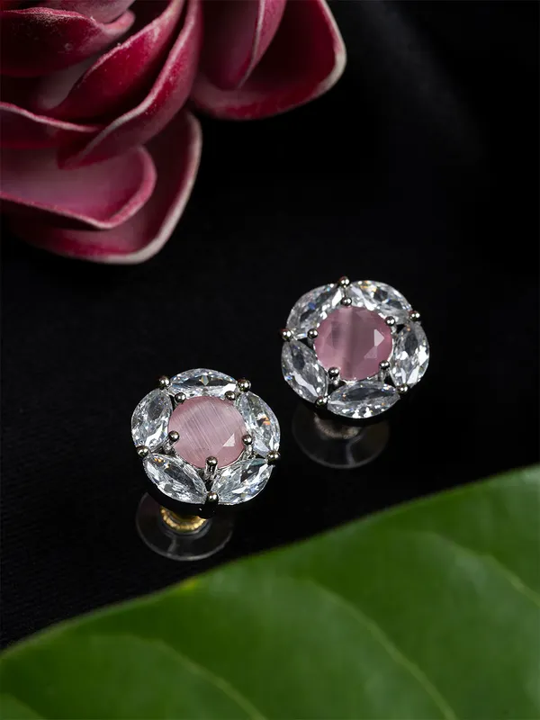 Pink_&_White_Circular_Studs