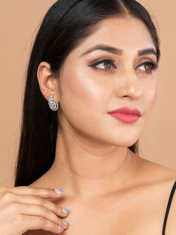 Silver_&_White_Circular_Studs