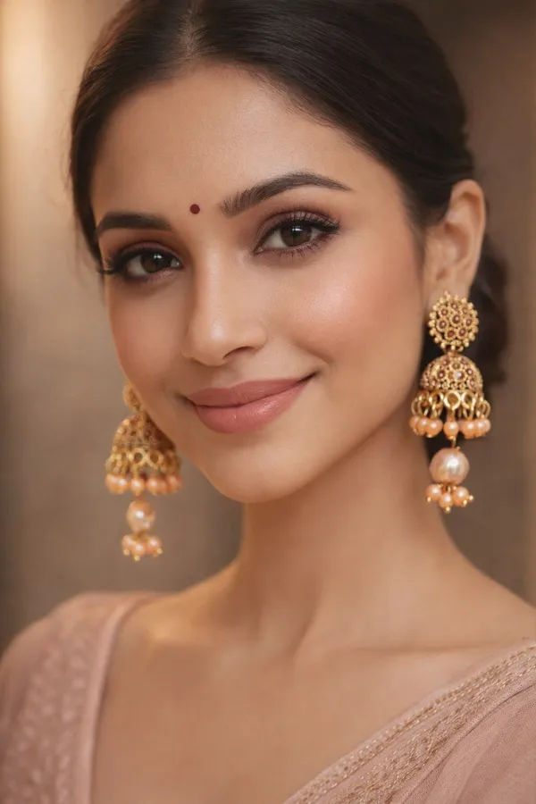 Gold_Toned_Kundan_Jhumka_Earrings_With_Pearl_Detailing