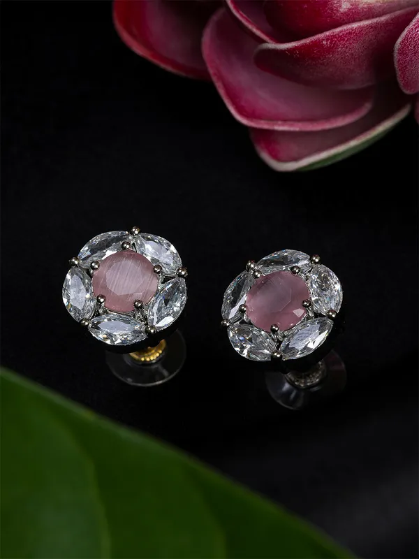 Pink_&_White_Circular_Studs