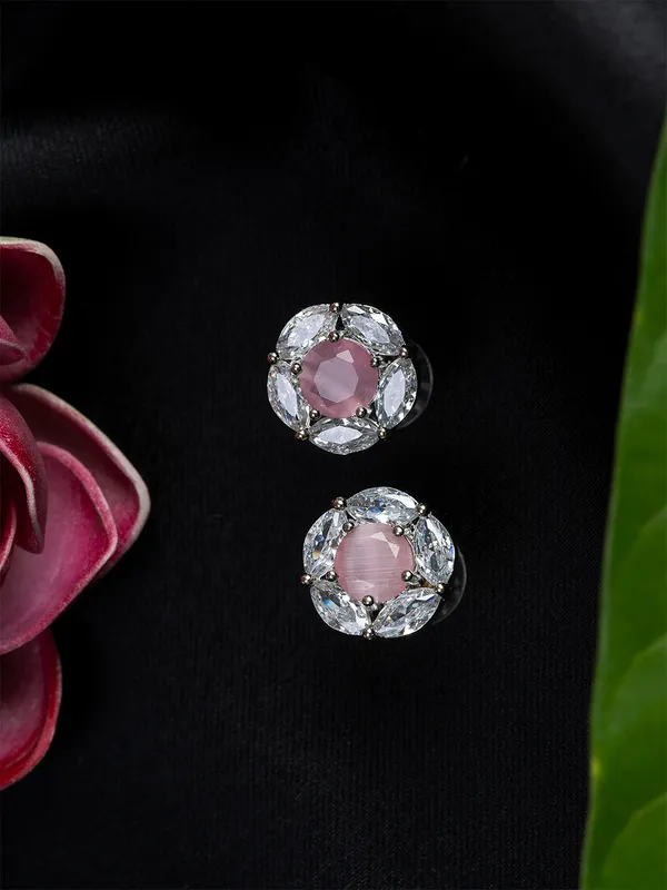 Pink_&_White_Circular_Studs