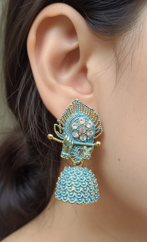 Gold_Toned_Blue_Krishna_Flute_Jhumka_Earrings