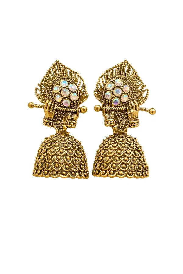Gold_Toned_Krishna_Flute_Jhumka_Earrings