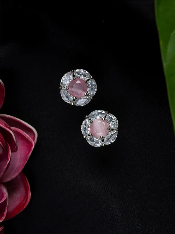 Pink_&_White_Circular_Studs