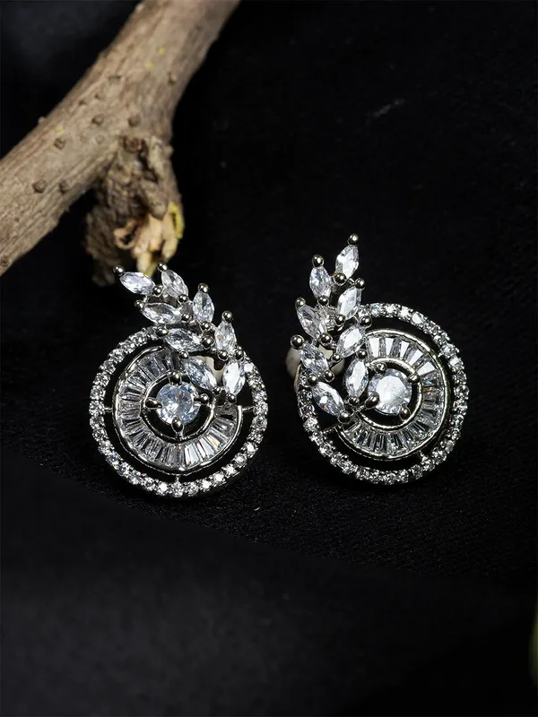 Silver_&_White_Circular_Studs