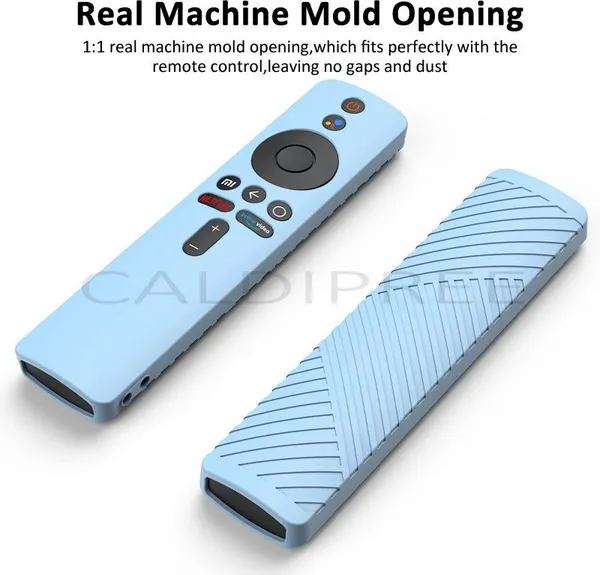 Caldipree_Front_&_Back_Case_For_Cover_Mi_Tv_Stick_Mi_Box_S_3S_Mi_4X_4A_Smart_Led_Tv_Remote_Control_(Black,_Silicon)
