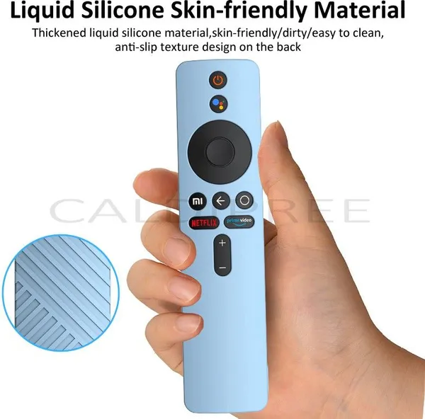 Caldipree_Front_&_Back_Case_For_Cover_Mi_Tv_Stick_Mi_Box_S_3S_Mi_4X_4A_Smart_Led_Tv_Remote_Control_(Black,_Silicon)