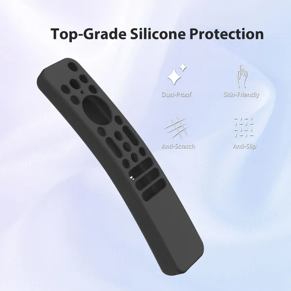 Caldipree_Front_&_Back_Case_For_Sony_Bravia_Smart_Tv_2023_2024_2025_Voice_Remote_Rmf-Tx910U_Remote_Cover_(Black,_Silicon)