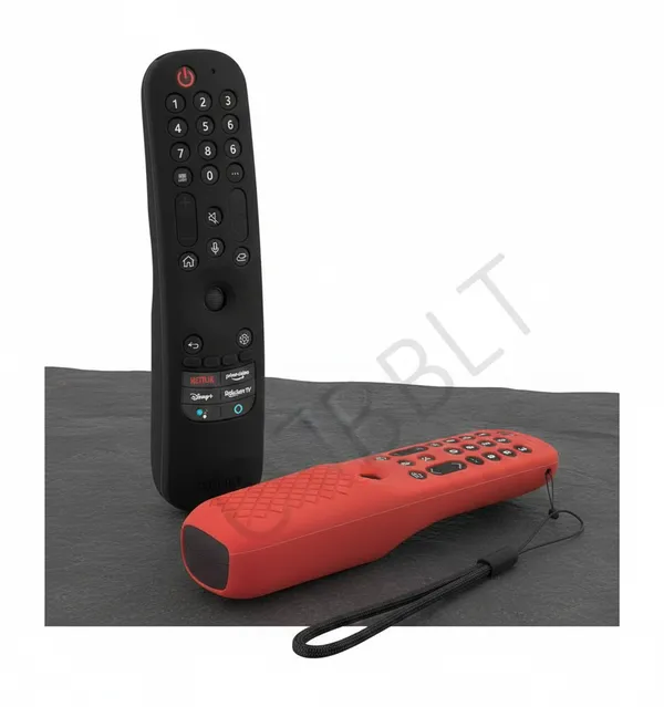 Caldipree_Book_Cover_For_Silicone_Case_Cover_For_Lg_An-Mr21Ga_Magic_Remote_Lg_Smart_Tv_Remote_2021_(Black,_Silicon)