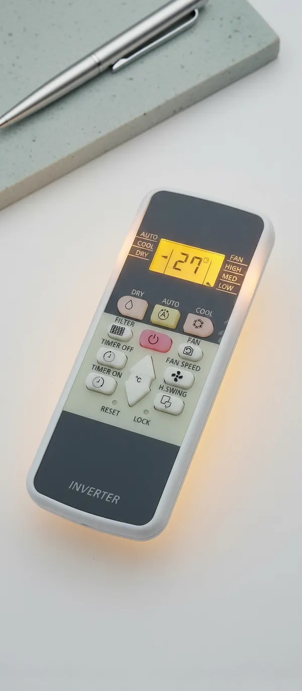 Kpdp_Ac_Remote_220_Inv_(With_Back_Light)_Hitachi_Inverter_Ac_Remote-Please_Match_The_Image_With_Old_Remote_Controller_(Grey_White)