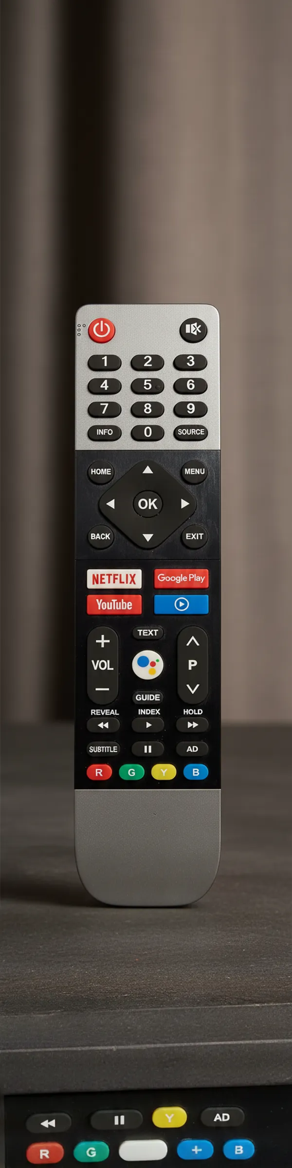 Kpdp_Motorola_Smart_Lcd/Led_Tv_Remote_(Netflix)_Motorola_Smart_Tv,_Nokia_Smart_Tv,_Blaupunk_Smart_Tv_Remote_Controller_(Grey_&_Black)