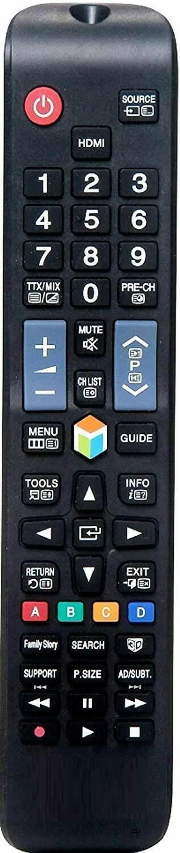 Kpdp_Television_Remote_Compatible_With_Smart_Led/Lcd/Hd_Tv_Remote_Control_Samsung_Remote_Controller_(Black)