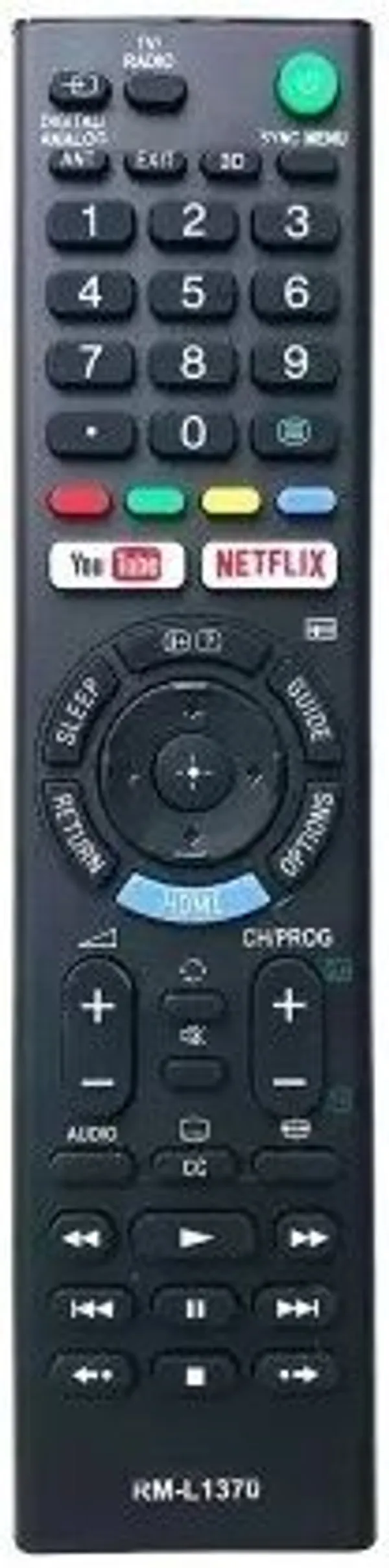 Gezok_Rm-L1370_Remote_Control_Compatible_For_Lcd_Led_Tv_Sony_Youtube_&_Netflix_Sony_Remote_Controller_(Black)