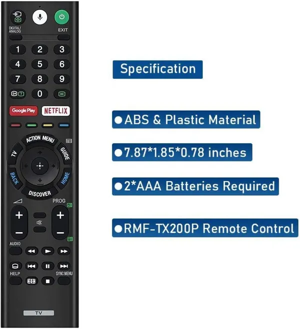 Kpdp_Voice_Replacement_Remote_Compatible_For_Sony-Tvs_And_Bravia-Tvs_Compatible_With_All_Sony_4K_Uhd_Led_Lcd_Hd_Smart_Tvs_Remote_Controller_(Black)