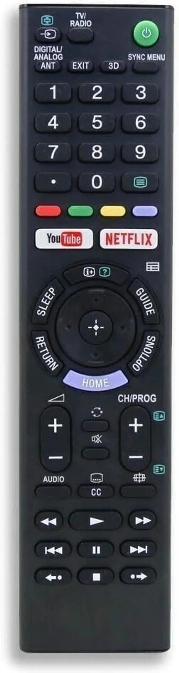 Kpdp_Original_Remote_Compatible_With_Sony_Bravia_Lcd_Led_Uhd_Oled_Qled_4K_Ultra_Hd_Tv_Sony_Bravia_Lcd_Led_Uhd_Oled_Qled_4K_Ultra_Hd_Tv_Remote_Control_Remote_Controller_(Black)