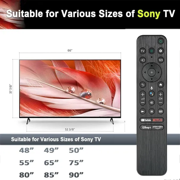 Kpdp_Compatible_For_Sony_Tv_Remote_Original_Rmf-Tx800P_Model_Rmf-Tx800P_Model_Suitable_For_Oled_Qled_Fhd_Smart_Android_Television_Remote_Controller_(Black)