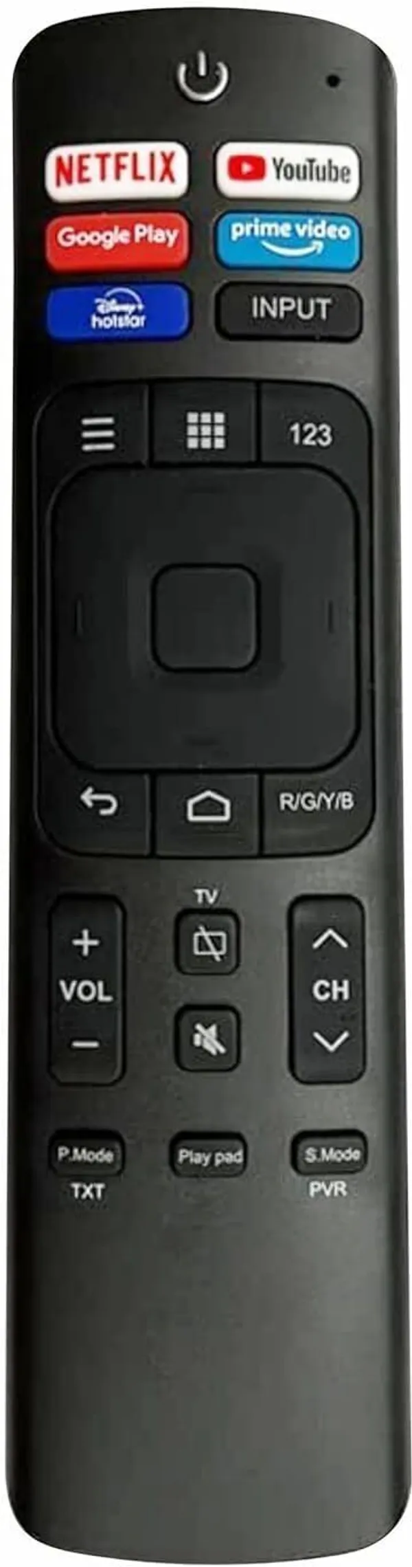 Kpdp_Compatible_Vu_Smart_4K_Android_Ultra_Hd_Tv_Remote_Control_Replacement_Remote_For_Hisence_Smart_Tv_Remote_Original_Remote_Controller_(Black)