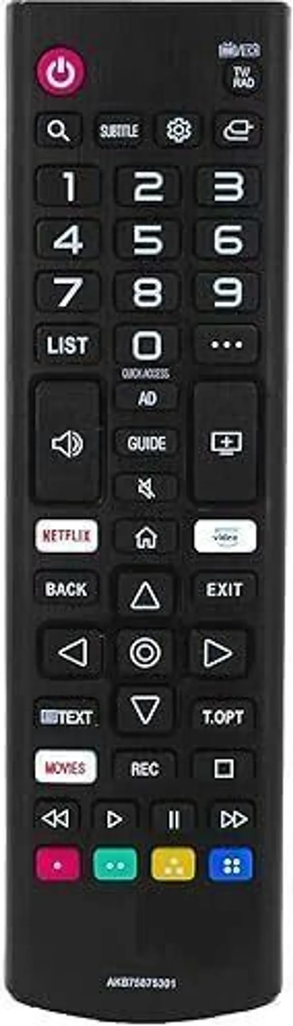 Kpdp_Universal_Remote_Control_For_Lg_Universal_Remote_Control_For_Lg_Akb75675301_Akb75675304_Akb75095_Remote_Controller_(Black)