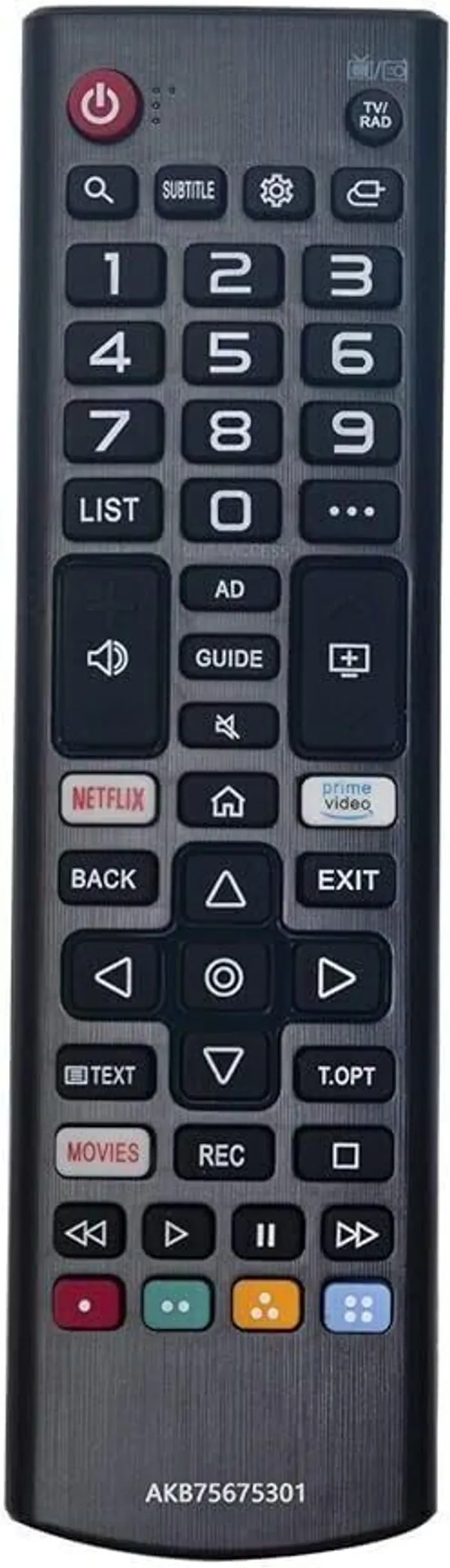 Kpdp_Universal_Remote_Control_For_Lg_Universal_Remote_Control_For_Lg_Akb75675301_Akb75675304_Akb75095_Remote_Controller_(Black)