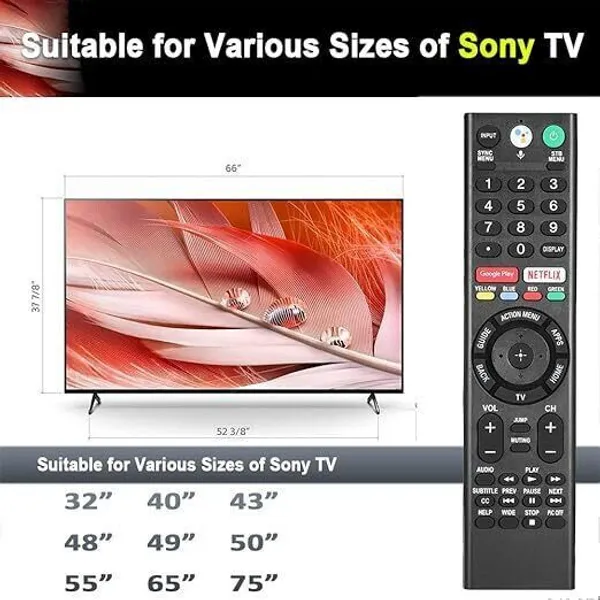 Kpdp_Voice_Universal_Remote_Control_Sony_Tv_Lcd_Led_Hdtv_Smart_Tvs_Remote_Controller_(Black)
