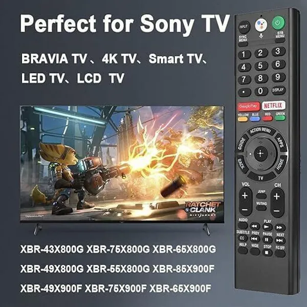 Kpdp_Voice_Universal_Remote_Control_Sony_Tv_Lcd_Led_Hdtv_Smart_Tvs_Remote_Controller_(Black)