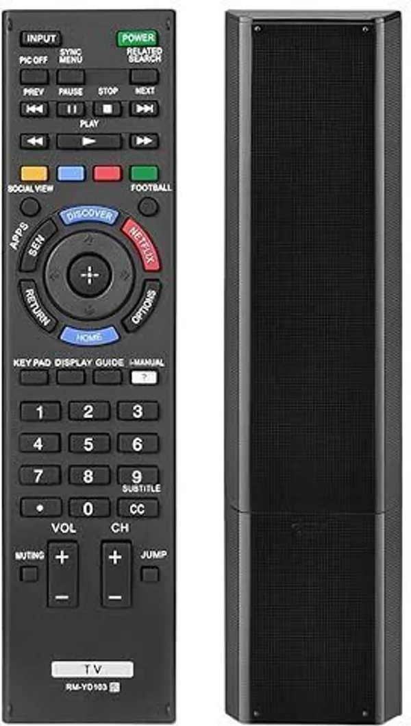 Kpdp_Tv_Remote_Control_Replacement_For_Sony_Sony_Rm-Yd102_Rm-Yd103_Bravia_Hdtv_Lcd_Led_3D_Smart_Tv_Remote_Controller_(Black)