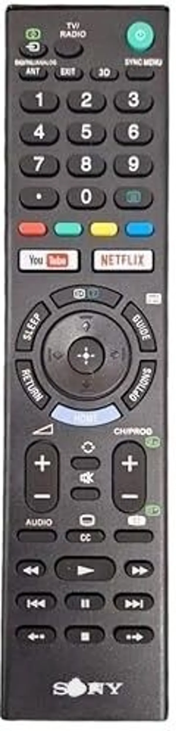 Kpdp_Universal_Replacement_Remote_Control_Compatible_For_Sony_Smart_Android_Tv_4K_Ultra_Hd,_With_Youtube,_Netflix_Hotkeys_Remote_Controller_(Black)