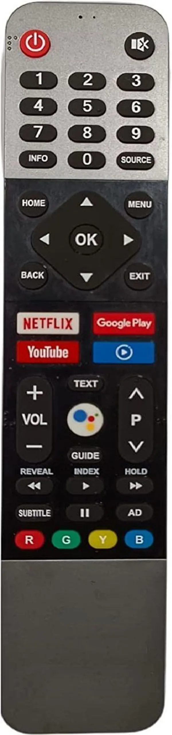 Kpdp_Motorola_Smart_Lcd/Led_Tv_Remote_(Netflix)_Motorola_Smart_Tv,_Nokia_Smart_Tv,_Blaupunk_Smart_Tv_Remote_Controller_(Grey_&_Black)