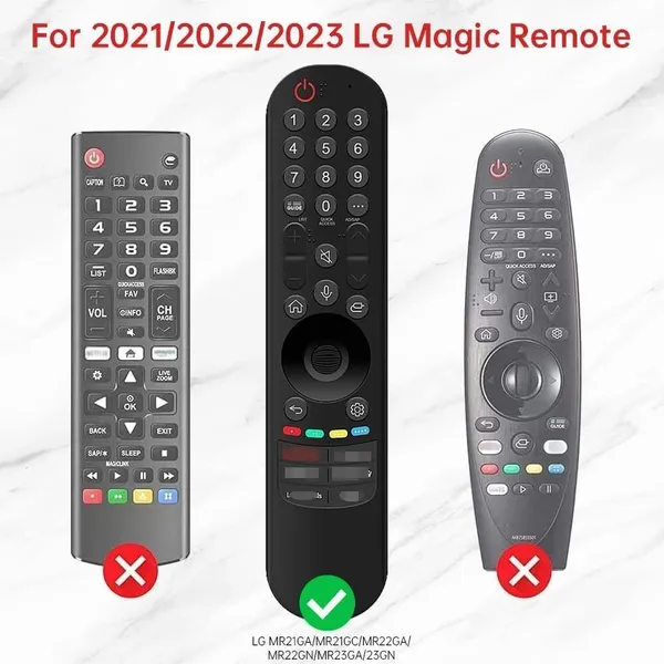 Kpdp_Front_&_Back_Case_For_Lg_Mr21Ga_Mr21N_Mr21Gc_Remote_Control_Cover_Lg_Oled_Tv_Magic_Remote_2021_Model_Remote_Controller_(Black)