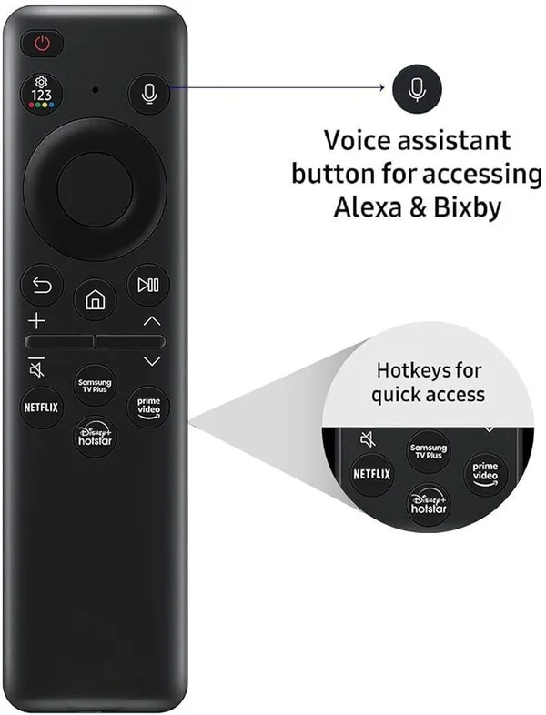 Kpdp_Voice_Remote_Control_Compatible_For_Neo_Qled_Oled_8K_Hdr_Smart_Tv_(No_Solar,_No_Usb)_Bn59-01432A,_Samsung_Voice_Remote_Controller_(Black)