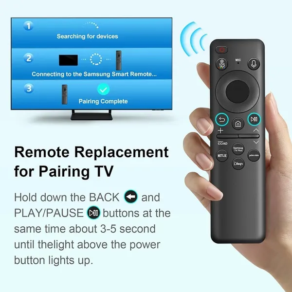 Kpdp_Voice_Remote_Control_Compatible_For_Neo_Qled_Oled_8K_Hdr_Smart_Tv_(No_Solar,_No_Usb)_Bn59-01432A,_Samsung_Voice_Remote_Controller_(Black)