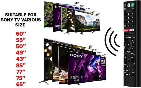 Kpdp_Remote_Compatible_For_4K_Led_Uhd_Oled_Qled_Android_Tv_With_Voice_(Exactly_Same_Remote_Will_Only_Work)_Rmf-Tx310U_Sony_Led_With_Voice_Remote_Controller_(Black)