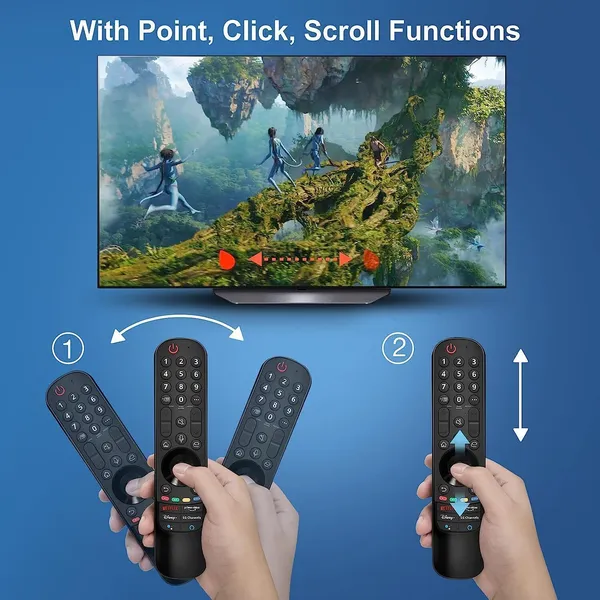 Kpdp_Mr23Gn_2023_Magic_Remote_Voice_Function_For_Uhd_Oled_Qned_Nanocell_4K_Smart_Tv_Lg,_Oled_G3,_C3,_B3_Series,_Uhd_4K_Models_Ur90,_Ur80,_Uq75,_Uq80_Series_Remote_Controller_(Balck)