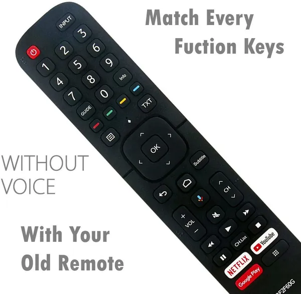Kpdp_Replacement_Remote_Non-Voice_Erf2F60G_Hisense_Remote_Controller_(Black)