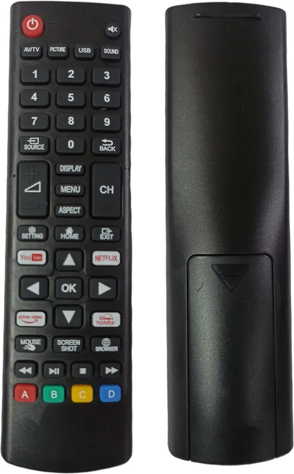 Kpdp_Compatible_Remote_Control_For_Smart_Led_Lcd_Tv_With_Youtube,Netflix_Crown_Remote_Controller_(Black)
