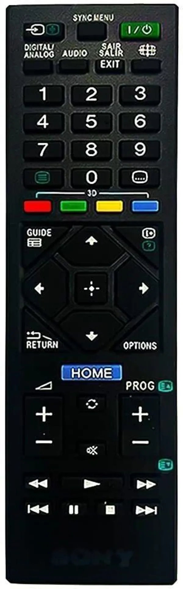 Kpdp_Compatible_Universal_Sony_Remote_For_Lcd_Led_Oled_Qled_Android_Bravia_Smart_4Ktv_Rm-L1185_Kdl-48W600B_Sony_Tv_Remote_Controller_(Black)