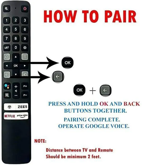 Kpdp_Rc901V_Fmr5_Compatible_For_Tcl_Smart_Tv_Remote_With_Voice_Assistance_Netflix_And_Prime_Video_Button_For_Tcl_Smart_Tv_Remote_Controller_(Black)