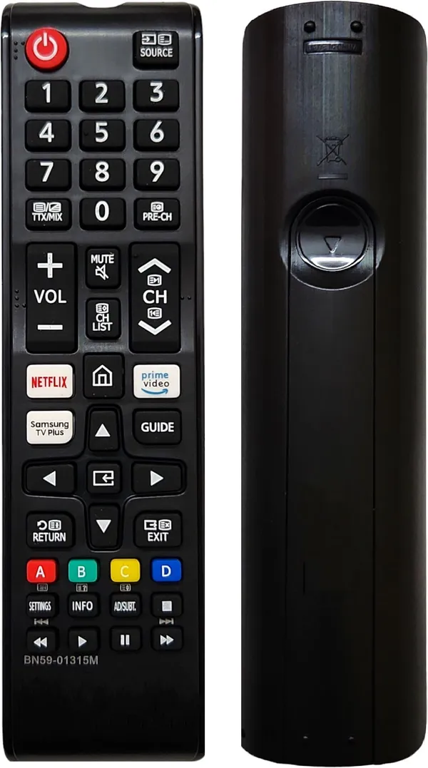 Kpdp_Bn5901315M_Led_Smart_Tv_Remote_Compatible_For_Samsung_Smart_Led_Tv_Remote_With_Samsung_Tv_Plus_Button_Bn59-01315M_Remote_Remote_Controller_(Black)