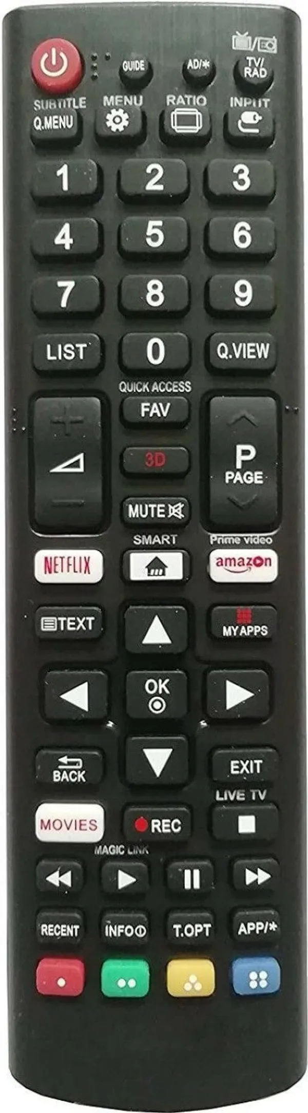Kpdp_Rml-1616_Akb75675301_Akb75095308_Akb75675311_Universal_Remote_Compatible_With_Lg_Smart_Led_Lcd_Tv_Remote_Controller_(Black)