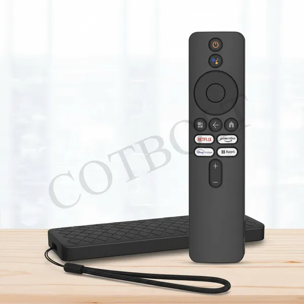 kpdp_Front_&_Back_Case_For_Redmi_Xiaomi_Mi_Smart_Tv_Remote_Control_Silicone_Cover_With_Loop_(Black,_Silicon)
