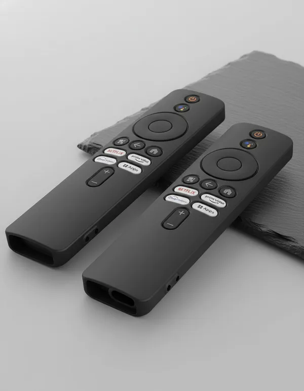 kpdp_Front_&_Back_Case_For_Redmi_Xiaomi_Mi_Smart_Tv_Remote_Control_Silicone_Cover_With_Loop_(Black,_Silicon)