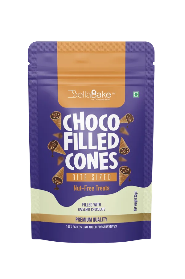 Bellabake_Choco_Filled_Cones_Bite_Sized_Hazelnut_Chocolate_Treats_(Nut_Free)_(100_Gm)