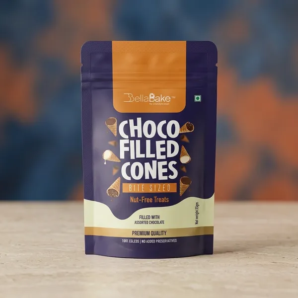 Bellabake_Choco_Filled_Cones_Bite_Sized_Nut_Free_Treats_(Assorted_Chocolate)_(100_Gm)