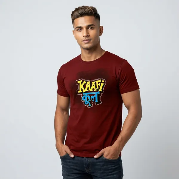 Cherry_Red_Cotton_Regular_Fit_Half_Sleeve_T-Shirt_For_Unisex