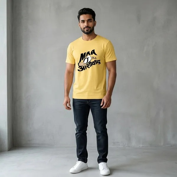 Faded_Yellow_Cotton_Regular_Fit_Half_Sleeve_T-Shirt_For_Unisex