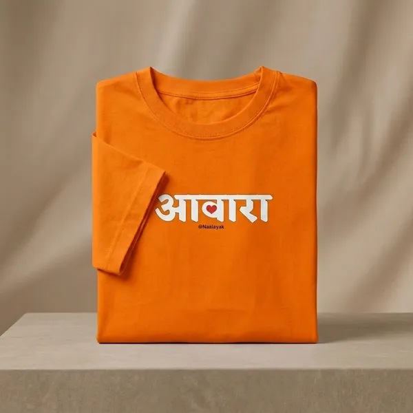Orange_Cotton_Oversized_Fit_Half_Sleeve_T-Shirt_For_Unisex